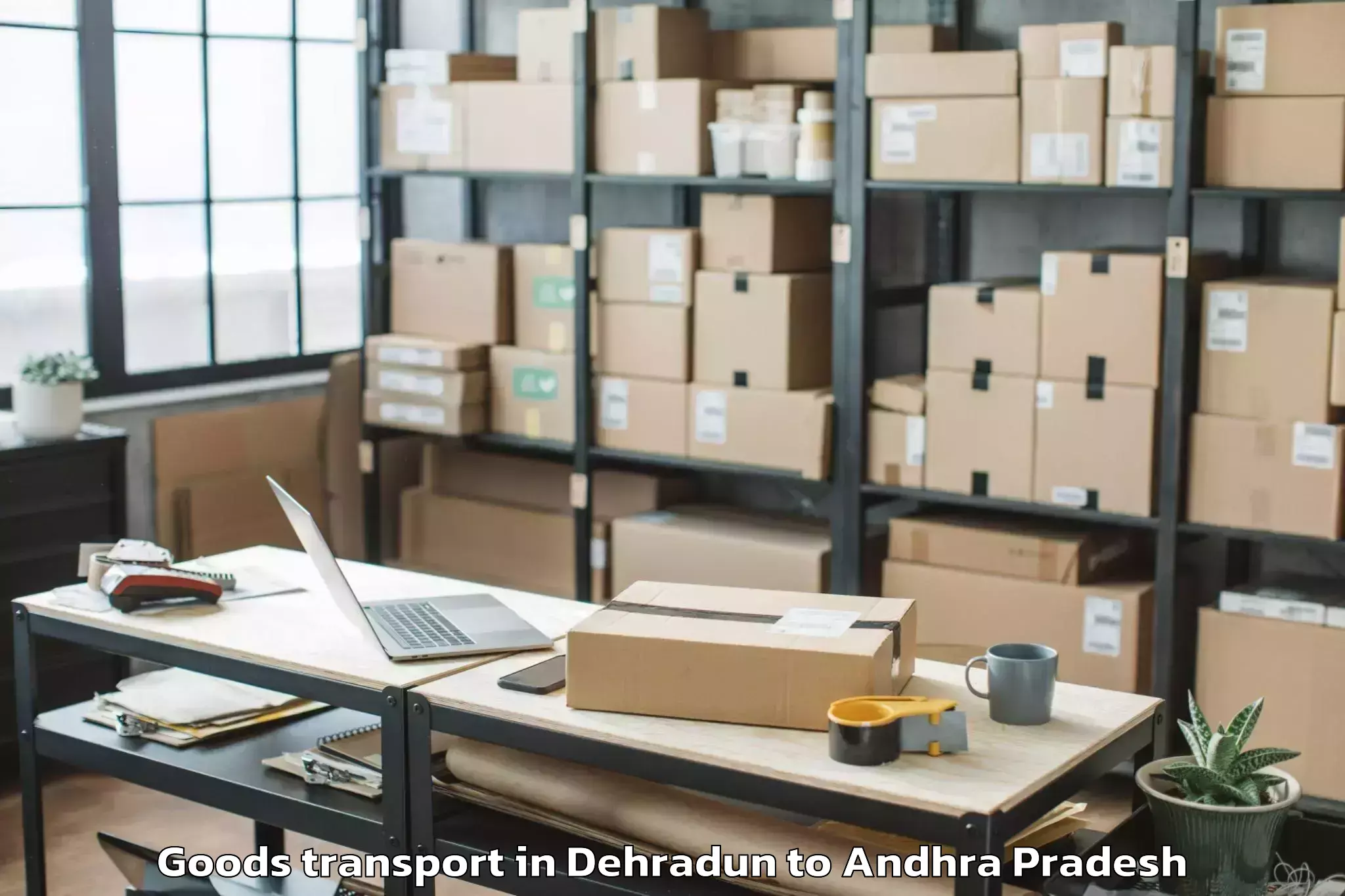 Expert Dehradun to Vajrapukothuru Goods Transport